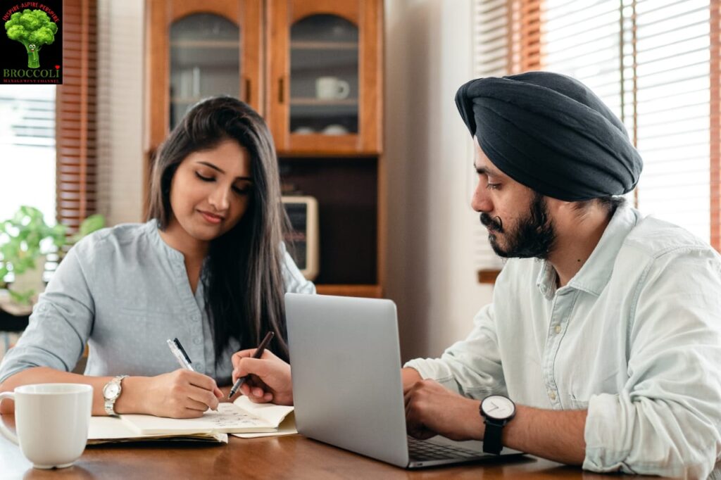 husband wife working by broccoli management channel